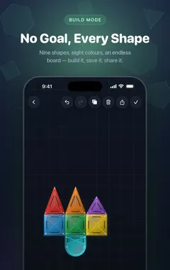 Magnetic Blocks Build Mode: free creative board with shapes and colours