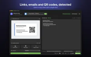 Picture to Text detecting links, emails, phone numbers and QR codes