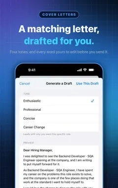 Resume Builder cover letter editor