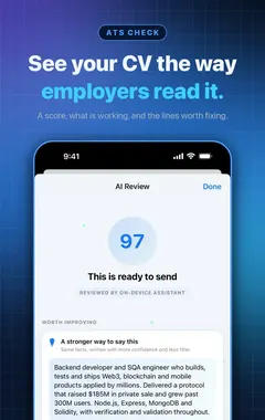 Resume Builder ATS check showing how employer software reads the resume