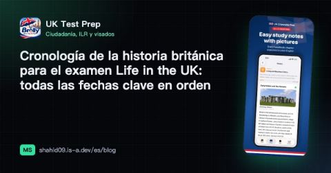 Cronología de la historia británica para el examen Life in the UK: todas las fechas clave en orden