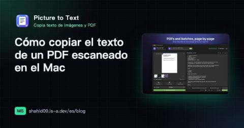 Cómo copiar el texto de un PDF escaneado en el Mac