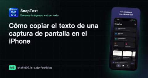 Cómo copiar el texto de una captura de pantalla en el iPhone