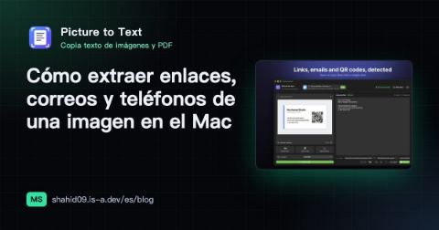 Cómo extraer enlaces, correos y teléfonos de una imagen en el Mac