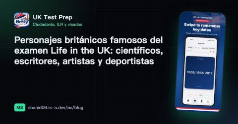 Personajes británicos famosos del examen Life in the UK: científicos, escritores, artistas y deportistas