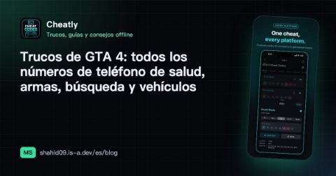 Trucos de GTA 4: todos los números de teléfono de salud, armas, búsqueda y vehículos