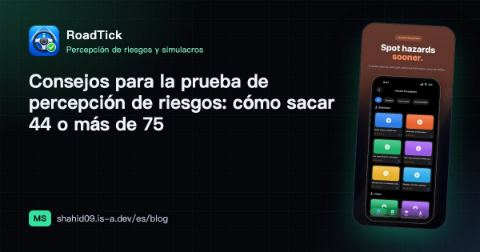 Consejos para la prueba de percepción de riesgos: cómo sacar 44 o más de 75