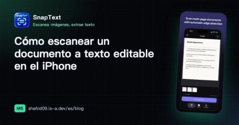 Cómo escanear un documento a texto editable en el iPhone