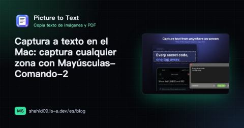 Captura a texto en el Mac: captura cualquier zona con Mayúsculas-Comando-2