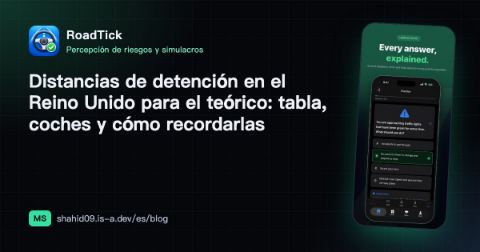 Distancias de detención en el Reino Unido para el teórico: tabla, coches y cómo recordarlas
