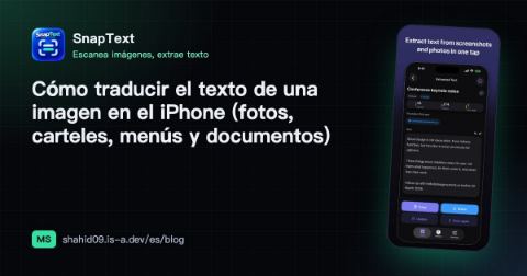 Cómo traducir el texto de una imagen en el iPhone (fotos, carteles, menús y documentos)