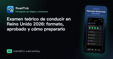 Examen teórico de conducir en Reino Unido 2026: formato, aprobado y cómo prepararlo